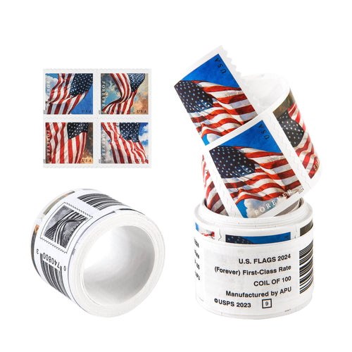 US Flags 2024 Unused Stamps, Ideal for Everyday Mail, Gift for Collectors & Stamp Enthusiasts