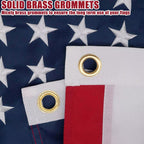 3x5 American Flag Outdoor Heavy Duty Nylon with Embroidered Stars and Sewn Stripes