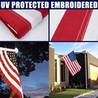 3x5 American Flag Outdoor Heavy Duty Nylon with Embroidered Stars and Sewn Stripes