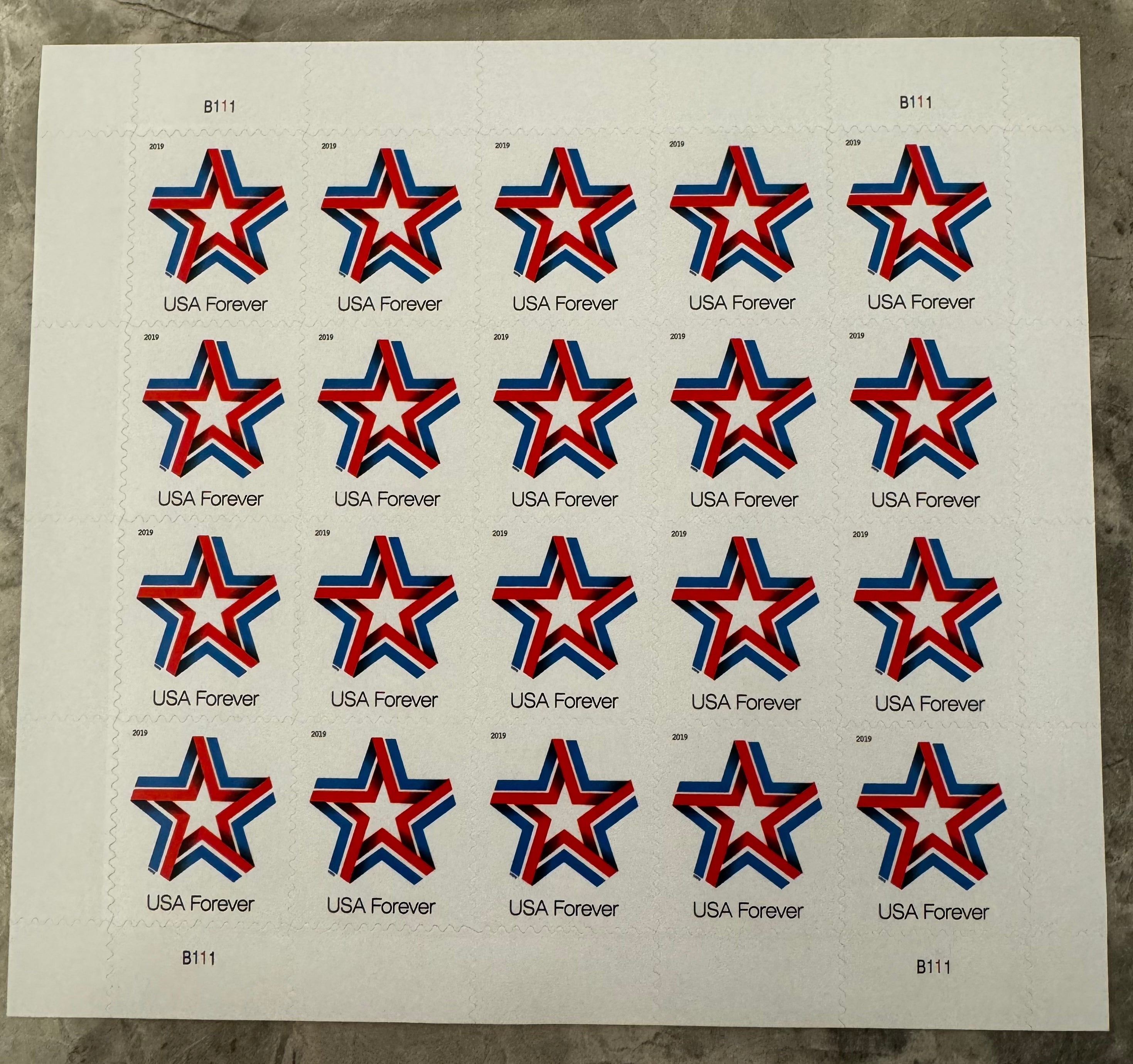 Star Ribbon Forever First Class Postage Stamps